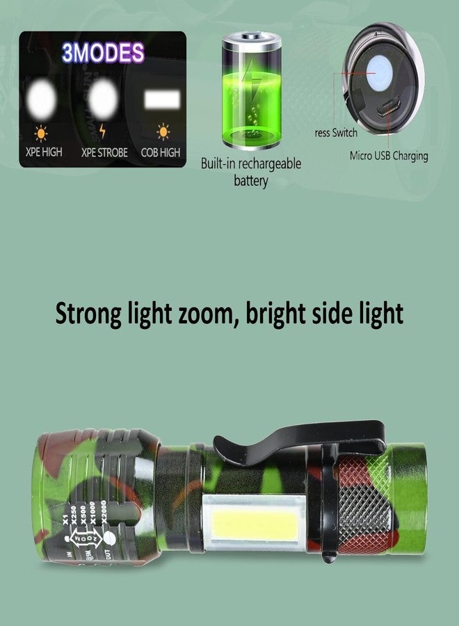 ECOSKY مصباح يدوي محمول قابل لإعادة الشحن عبر منفذ USB من ECOSKY Zoom Cob Light (3 أوضاع) (متعدد الألوان، 11 سم، قابل لإعادة الشحن) - Image 5